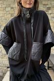 Soft Tech Jersey Puff Jacket Black